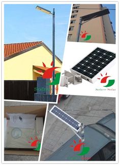 solar street light installed on the side of a building