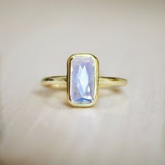 Vivian Grace Jewelry Ring 5 Moonstone Crystal Baguette Ring Gold Coin Ring, Gold Moonstone Ring, Baguette Ring, London Blue Topaz Ring, Moonstone Crystal, Coin Ring, Vermeil Jewelry, Evil Eye Pendant, Cute Rings