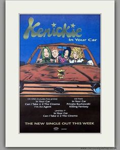 an advertisement for the new single out this week from kenicke in your car