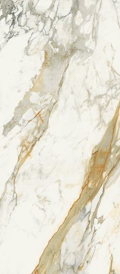 the marble is white and brown with gold accents