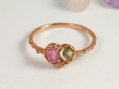 Tourmaline and Peridot Ring, Peridot, Peridot ring, Tourmaline, Tourmaline rings, birthstone rings, peridot and tourmaline, gift for her Ruby And Peridot Ring, Dainty Peridot Ring Gift, Dainty Peridot Birthstone Ring As Gift, Dainty Peridot Birthstone Ring For Gift, Dainty Peridot Ring For Gift, Tourmaline Rings With Gemstone Accents For Gift, Ruby Ring With Gemstone Accents For Gift, Tourmaline Multi-stone Rings As Gift, Tourmaline May Birthstone Promise Rings