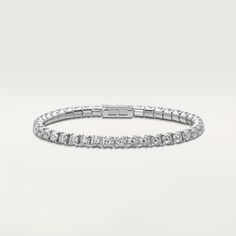 Essential Lines bracelet Modern White Diamond Bracelet For Formal Occasions, Cartier Diamond Bracelet With Vvs Clarity, Cartier Fine Jewelry Diamond Bracelet With Brilliant Cut, Cartier Diamond Bracelet With Brilliant Cut, Cartier Brilliant Cut Diamond Bracelet, White Platinum Diamond Jubilee Bracelet, Modern White Tennis Bracelet For Formal Occasions, White Platinum Jubilee Diamond Bracelet, Cartier Bracelets With Brilliant Cut