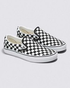 Vans Checkered Slip On, Vans Shoes Checkered, Checked Vans, Black Checkered Vans, Making Oc, Checkered Vans Outfit, Slip Ons Outfit, Check Vans, White Checkered Vans