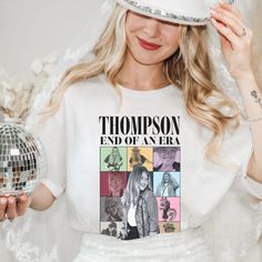 T-Shirt with Taylor Swift Eras Logo with your personal photos for a bachelorette or birthday. Bachelorette Party Shirt, Bridal Party Shirts