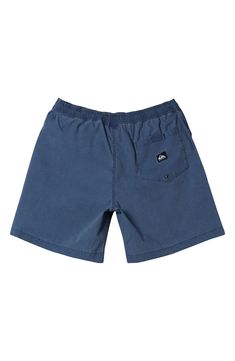 Roomy and relaxed, these shorts made of stretch-cotton poplin cinch comfortably at the waist and provide plenty of pockets for holding a day's essentials. 6 1/2" inseam; 22" leg opening; 12" front rise; 14" back rise (size medium) Elastic/drawstring waist Front slant pockets; back hook-and-loop patch pocket 98% cotton, 2% elastane Machine wash, tumble dry Imported Cotton Swim Trunks With Pockets, Casual Blue Swim Trunks With Side Pockets, Casual Cotton Swim Trunks With Side Pockets, Blue Cotton Swim Trunks With Pockets, Casual Cotton Swim Trunks With Elastic Waistband, Casual Cotton Swim Trunks With Pockets, Beach Cotton Bottoms With Functional Drawstring, Beach Shorts With Adjustable Waist In Cotton, Summer Cotton Shorts With Functional Drawstring