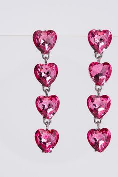 Elevate your style with our stunning Jasmine 4-Tier Crystal Rhinestone Heart Shaped Earrings. Designed with sparkling crystals in a heart shape, these earrings add a touch of glamour to any outfit. Made with high-quality materials, these earrings are durable and eye-catching. Perfect for special occasions or everyday wear. SizeHEIGHT: 2.35"WIDTH: 0.5" QualityMade with Quality Materials for Endurance. ImportedEQ8428 Luxury Drop Earrings For Valentine's Day, Dream Earrings, Pink Heart Earrings, Eyeliner Makeup, Fancy Earrings, Random Ideas, Heart Shaped Earrings, Crystal Rose, Rhinestone Heart