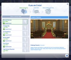 an image of a computer screen with a webpage on it that says plan an event