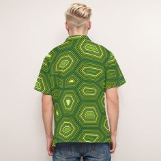 • 60s 70s Style Shirt, Mod Shirt Men, Mid Century Shirt Men, Green Op Art Shirt Men, Space Age Shirt, Green Hippie Shirt Men, Boho Shirt Men: Embrace the vibrant energy of the 60s and 70s with this eye-catching shirt, featuring a bold geometric pattern print in lime green and black.• Premium Fabric Blend: Crafted from 95% polyester and 5% spandex, this shirt offers a comfortable regular fit with nonelastic fabric, ensuring both style and comfort.• Classic Cuban Collar: Designed with a Cuban coll Men Boho, Opt Art, 1940s Fashion Dresses, Vintage Inspired Shoes, 1950s Fashion Dresses, Vintage Style Hat, Men's Vintage Style, Hippie Shirt, Boho Shirt