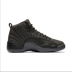 Excellent Condition Jordan 12 Retro Wool (Gs) Size 4y Shoes Jordan, Jordan Black, Jordan 12 Retro, Jordan 12, Jordans 12, Kids Jordans, Jordan Shoes, Kids Shoes, Black Gray