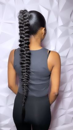 Shatara Connor | can’t stop want stop 😉 -THE PONYTAIL GIRL … butterfly braid 🦋 using @theponytailgirlproducts to do the perfect mold. #reshare… | Instagram Fishtail Braid With Ponytail, High Ponytail Fishtail Braid, Long Fishtail Braid Black Hair, Bow Ponytail Black Women, Bubble Pointy Tail, Ponytail Butterfly Braid, Fishtail Braided Hairstyles, Long Braid For Black Women Ponytail, Braided Frontal Ponytail