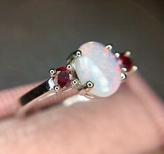 Pinterest Classic White Oval Ruby Ring, Elegant Three Stone Round Opal Ring, Elegant Three Stone Opal Ring, Elegant Three-stone Opal Ring, White Fine Jewelry Round Ruby Ring, White Round Ruby Ring Fine Jewelry, White Oval Ruby Ring, White Round Ruby Ring In Fine Jewelry Style, Classic White Ruby Promise Ring