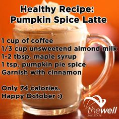 healthy recipe pumpkin spice latte