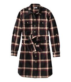 #LLBean: Women's Signature Camp Flannel Shirt Dress, Button-Front Herringbone Texture, Flannel Shirt Dress, Womens Flannel Shirt, Mens Flannel Shirt, Flannel Women, Mens Flannel, Built To Last, Simple Shirts, Women's Shirts