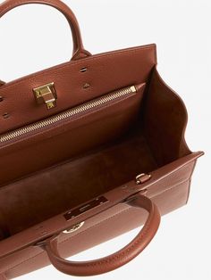 Handbag FERRAGAMO Woman color Brown Ferragamo Handbags, Brown Handbag, Italian Fashion Designers, Italian Fashion, Woman Colour, Bags Women, Calf Skin, Women Handbags, Shoulder Strap