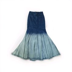 Beautiful, Heavy, And Ombre Dip Dyed! Small Family Business, Smoke Free Home, Open To Offers, Will Rush Shipment If Requested, Responsive To Messages! This Denim Skirt From Dolls Kill Is A Perfect Addition To Your Wardrobe. The Skirt Is Made Of A Blend Of Polyester, Cotton, And Elastine And Features A Unique Ombre Pattern In A Beautiful Blue Color. The Fringe Accents On The Skirt Add A Touch Of Elegance And Make It A Perfect Choice For A Grunge-Themed Outfit. The Button Closure Ensures A Comfort Fitted Denim Blue Skirt With Frayed Hem, Blue Flared Denim Skirt, Fitted Flare Blue Skirt, Blue Fitted Flare Skirt, Summer Blue Washed Skirt, Blue Washed Denim Skirt, Spring Blue Washed Skirt, Fitted Medium Wash Cotton Skirt, Fitted Cotton Skirt In Medium Wash