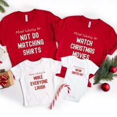 Custom Most Likely To Christmas Shirt, Funny Christmas Shirts – Giftbi Matching Watches, Family Unity, Christmas Shirt Funny, Fifth Grade Math, Matching Christmas Shirts, Christmas Math, Family Tees, Funny Christmas Shirts, Holiday Gathering