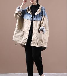 Long Women Casual Hooded Parka Plus Size Coat Jacket ,Custom make service available! Please feel free to contact us if you want this dress custom made.Materials used: cotton blendedSize: M: chest:112 cm length:98-106 cm sleeve：56 cm L : chest:116 cm length:99-107 cm sleeve：57 cm Most of our dresses are made of cotton linen fabric, soft and breathy. loose dresses to make you comfortable all the time.Flattering cut. Makes you look slimmer and matches easily.Payment:We accept payment by paypal and Plus Size Coat, Dresses To Make, Loose Dresses, Plus Size Fall, Plus Size Coats, Hooded Parka, Fall Coat, Cotton Linen Fabric, Loose Dress