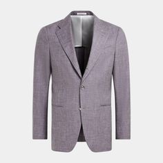 For those special events that call for a standout touch of color, this pale purple Havana suit is sure to make an unforgettable highlight-available as a three-piece with an accompanying double-breasted waistcoat. Elegant Lavender Long Sleeve Blazer, Elegant Long Sleeve Lavender Blazer, Elegant Lavender Long-sleeve Blazer, Elegant Purple Suit With Suit Collar, Elegant Purple Suit For Formal Occasions, Classic Tailored Purple Suits, Elegant Purple Formal Suit, Elegant Lavender Blazer For Spring, Classic Purple Blazer For Formal Occasions