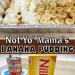 there is a banana pudding next to a can of nut butter and a cup of yogurt