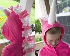 DIY Simple Unicorn Halloween Costume for Girl | Fiskars Unicorn Costume For Kids, Make A Unicorn, Last Minute Halloween Costume, Last Minute Halloween, Halloween Costume Idea