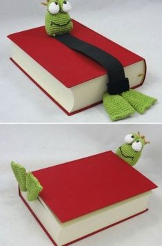 the book is made to look like a frog