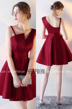 Short Aline Burgundy Red Homecoming Dress with Straps HTX86011 at #SheProm. Shop thousands of dresses range from Homecoming,Party,Red,A Line Dresses,Short Dresses,Customizable Dresses and so on. Not only selling formal dresses, more and more trendy dress styles will be updated daily to our store. Shop now to get $10 off! #littlereddress Elegant Burgundy Dress For Homecoming, Red A-line Mini Dress For Party Season, Formal Red Fit And Flare Mini Dress, Elegant Burgundy A-line Mini Dress, Burgundy A-line Mini Dress For Evening, Short Aline, Trendy Dress Styles, Seeking Knowledge, Burgundy Homecoming Dresses