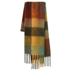 Include:1PC Women Scarf Womens Hat And Glove Set Size: One Size.  Color: Off-White.  Pattern: plaid. Ladies Head Scarf, Large Blanket, Yellow Coffee, Large Blankets, Fall Scarves, Oversized Scarf, Wrap Shawl, Womens Cashmere, Chiffon Scarf