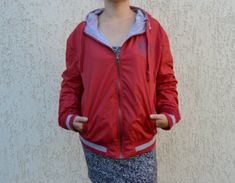 Vtg Red Windbreaker Track Jacket Hipster Sports Jacket Sportswear Tracksuit Large Size Label size: G58    L Check the measurements to be sure: Measurements(taken laying flat): Chest: 56 cm/22" Length: 61 cm/ 24" Sleeve : 65 cm/25.4" Waist: 49 cm/ 19" Good vintage condition. SHIPPING * I ship worldwide via Priority mail (Latvijas Pasts) from Latvia (EU). * I ship from Europe, so please allow 2 to 4 weeks for the package to arrive if you live overseas. * Europe 5 - 10 business days. J70 Sporty Red Stretch Outerwear, Sporty Stretch Red Outerwear, Red Stretch Sporty Outerwear, Sporty Red Windbreaker With Double-lined Hood, Red Sportswear Hooded Jacket For Sports, Sporty Red Hooded Jacket With Double-lined Hood, Sporty Red Hooded Jacket With Long Sleeves, Red Sporty Long Sleeve Hooded Jacket, Red Hooded Athleisure Windbreaker