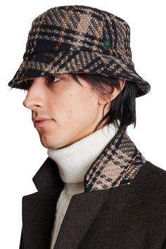 Bucket hat with just the right amount of structure. Made with a soft wool blend that compliments any outfit. Product Details: style 6032H soft wool-blend dry clean only Bucket Hat Black, Plaid Suit, Hat Ideas, Soft Wool, Bucket Hat, Wool Blend, Black And Brown, Paisley, Dry Clean