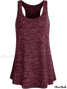 Olivia Mark - Womens Plus Size Solid Wide Strap Tank Tops - Enhanced Stretch and Comfort, Round Neck Basic Tanks Buy Clothes Online, Long Tank Tops, Tank Top Straps, Long Tank, Sport Tank Tops, Stylish Plus, Womens Workout Outfits, Casual Tank Tops, Wide Straps