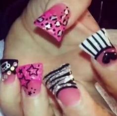 Flare Nails, Fan Nails, Wide Nails, Top Nails, Duck Nails, Really Cute Nails, Animal Print Nails, Colorful Nail Designs, Get Nails