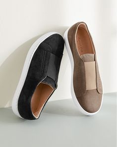 Zora Slip-On Sneakers Modern Suede Slip-on Sneakers, Modern Low-top Slip-ons, Slip-on Low-top Sneakers, Low-top Slip-ons, Suede Slip-on Sneakers With Cushioned Footbed, Sporty Leather Slip-on Sneakers, Comfortable High-top Slip-on Sneakers With Contrast Sole, Sporty Low-top Slip-ons For Everyday, Sporty Low-top Everyday Slip-ons