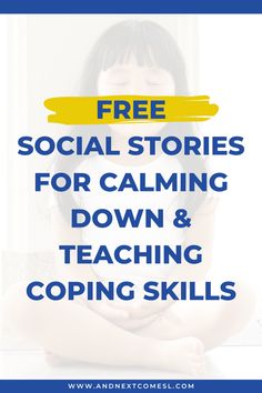 Looking for a social story to teach kids about coping skills and self regulation strategies? Then try one of these free social stories for calming down. Includes printable and video social stories.