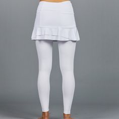 Designer Activewear.Designed and made in Miami.DESCRIPTIONUV Leggings - light solid white legging (SPF 40+ inherent in this finely knit fabric). Intended to be worn underneath any sort of choice.DETAILS & FITAthletic fit, tapered to the body.FABRIC & CARE88% Nylon / 12% SpandexSPF 40+ inherent in fabricMachine wash cold, do not bleach, tumble dry low, cool iron, do not dry clean. White Sports Leggings With 4-way Stretch, White 4-way Stretch Sports Leggings, White 4-way Stretch Sporty Leggings, White Sporty 4-way Stretch Leggings, White Sporty Leggings With 4-way Stretch, White 4-way Stretch Yoga Pants, White Casual Yoga Pants With 4-way Stretch, Fitted Yoga Pants For Spring, Spring Solid Fitted Yoga Pants