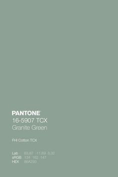 pantone's green paint color is shown in this image