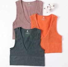 Multicolor V-neck Yoga Vest Gym Sports Crop Tops Women Seamless Rib-Kn – Juniper Casual Seamless Tank Top For Sports, Summer V-neck Stretch Activewear, Stretch V-neck Vest Top, Summer V-neck Crop Top For Workout, Seamless Stretch V-neck Activewear, Summer Casual Seamless Activewear, Casual Seamless Summer Activewear, Breathable Stretch V-neck Activewear, Casual Summer Activewear With Seamless Design