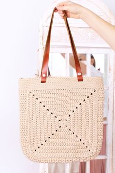 Crochet Granny Square bag pattern, Summer Tote bag DIY, Beach bag, Shoulder bag, gift for mom Summer Tote Bags Diy, Granny Square Bag Pattern, Square Bag Pattern, Crochet Granny Square Bag, Tote Bag Diy, Diy Beach Bag, Diy Beach, Beach Shopping, Granny Square Bag