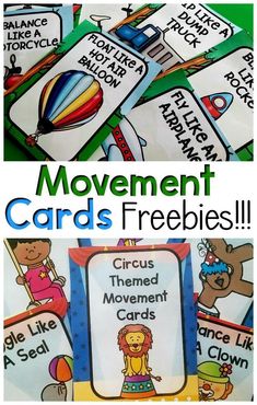 the movement cards are great for students to practice their movement skills