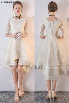 Light Champagne Lace Ruffled Wedding Party Dress with Sleeves Knee-length Dress For Wedding And Prom Season, Knee-length Evening Dress With Ruffles For Wedding, Knee-length Evening Dress For Wedding And Prom, Knee-length Evening Dress For Wedding During Prom Season, Fitted Mother Of The Bride Dress With Ruffles, Summer Wedding Long Sleeve Mother Of The Bride Dress, Long Sleeve Summer Mother Of The Bride Dress, Summer Long Sleeve Mother Of The Bride Dress, Wedding A-line Dresses With Ruffles