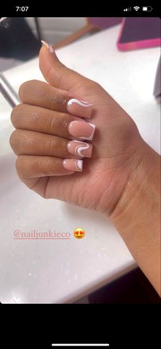 Short Nail Ideas For Moms, Class Of 24 Nails, Short Nails For Healthcare Workers, Healthcare Worker Nails, Shorties Nails Square Spring, Nude Base Nail Designs, Abstract Short Nails, Cna Nails, Mom Nails Short