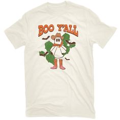 Fall themed T-shirt. 140 GSM 60/40 Cotton Polyester Jersey. Front chest Boo Y'all graphic. Lowe's Women's White Knit Short Sleeve T-shirt (Small) Polyester | BOO Y'ALL CNM S Boo Yall, Womens Hats, Halloween 2024, Knit Short, Lowes Home Improvements, Knit Shorts, Knitting Women, Autumn Theme, Hats For Women