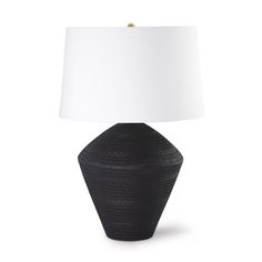 Regina Andrew - 13-1624BLK - One Light Table Lamp - Soren - Black Entryway Lighting, Craft Lights, Mini Lamp, Ceramic Table Lamp, Wall Accessories, Functional Decor, Black Table Lamps, Ceiling Chandelier, Mirror Wall Art