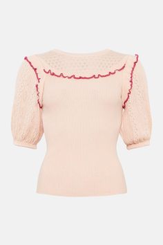 Style: JumperDesign: PatternedFabric: KnittedLength: RegularNeckline: CrewSleeve Length: Long Sleeve Laura Whitmore, Yoke Top, Oasis Fashion, Knitted Top, Fashion Face, Quick Delivery, Jumpers And Cardigans, Knit Top, Oasis