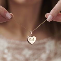 "Our Floral Wedding Initials Heart Locket makes a stunning gift for any happy couple. The design features a beautiful engraved floral design interwinted around your chosen initials. Choose from two initials with an ampersand in the middle. Personalise the back of the locket with a special date or word. This necklace makes the perfect wedding, anniversary, or special birthday gift. Handmade in our Brighton studio from the finest sterling silver. *We can now print your chosen photos in-house and m Heart-shaped Personalized Initials Jewelry, Heart-shaped Initials Jewelry For Personalized Gift, Engraved Rose Gold Jewelry Gift, Name Detail Double Heart Wedding Necklace, Personalized Double Heart Wedding Necklace, Personalized Double Heart Jewelry With Initials, Personalized Initials Double Heart Jewelry, Personalized Double Heart Initials Jewelry, Double Heart Initials Jewelry For Anniversary