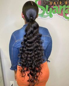 loose curly virgin brazilian deep wavy Hairstyles With Hairpiece, Long Ponytail Hairstyles, Low Ponytail Hairstyles, Weave Ponytail Hairstyles, Sleek Ponytail Hairstyles, Hair Ponytail Styles, Sleek Ponytail, Low Ponytail