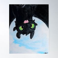 High-quality posters to hang in dorms, bedrooms or offices. Multiple sizes are available. Printed on 185gsm semi gloss poster paper. Additional sizes are available. Original watercolor pencils fanart of Toothless doing blep while flying upside down. What can I say, typical Night Fury behavior ;P What Can I Say, Night Fury, Toothless, Watercolor Pencils, How To Train Your Dragon, How To Train Your, Professional Photo, Upside Down, Original Watercolors