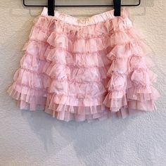 Brand New With Tag Sweet Ruffled Skirt For Party, Cute Spring Skirt For Playtime, Cute Skirt For Spring Playtime, Cute Spring Playtime Skirt, Playful Ruffled Skirt For Spring, Cute Pink Skirt For Playtime, Sweet Tiered Party Skirt, Sweet Tiered Skirt For Spring, Sweet Summer Party Skirt