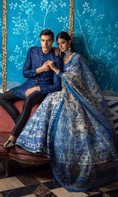 HSY Blue Bridal Lehenga Choli and Dupatta Wedding Dress is an embellished attire adorned with Hand-crafted luxury details of Ornaments and Embroideries. Blue Bridal Lehenga, Dress Lehenga, Pakistani Bridal Dress, Luxury Details, Couple Pose, White Bride, Indian Gowns Dresses, Indian Gowns, Bridal Lehenga Choli