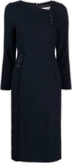 Midi Dress Blue, Fitted Midi Dress, Blue Midi Dress, Dress Blue, Blue Dresses, Midi Dress, Blue