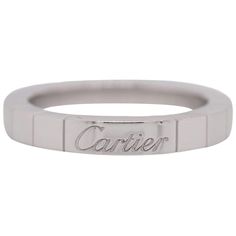 These Cartier bands look amazing worn alone, paired with an engagement ring, or stacked with more amazing antique bands! Item Details: Ring Size: 48 (4.5) Metal Type: 18K White Gold Weight: 5.7 grams Hallmark: Cartier 750 48 Engraving: none Width: 3 mm Finger to Top of Ring Measurement: 2.3 mm